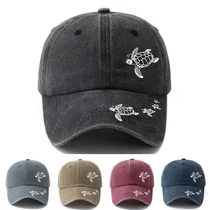 MAKEFGE Turtle Print Baseball Cap, Casual Style