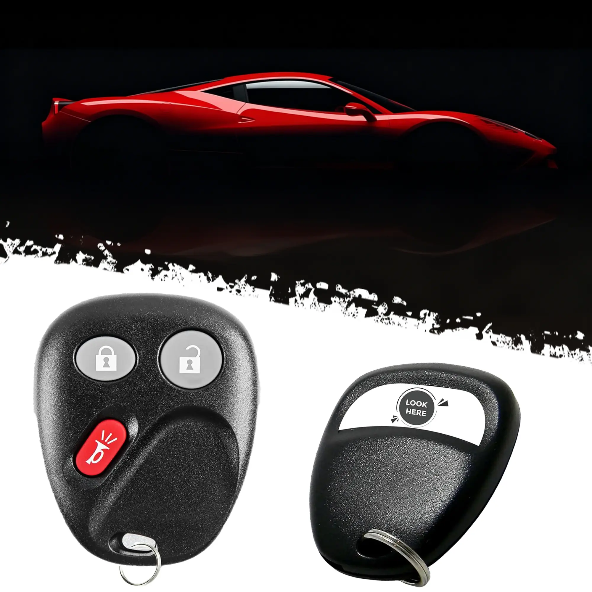DIBMScar remote 3-Button Key Fob Replacement for 2003 2004 2005 2006 2007 Chevrolet Chevy Silverado Suburban Tahoe GMC Sierra Yukon Cadillac Escalade Hummer H2 Keyless Remote Control, LHJ011,replacement key fob,chevy silverado accessories,key fob