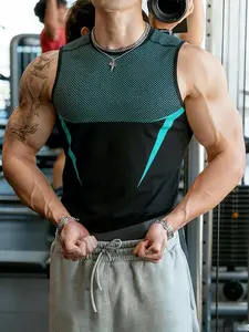 Bestselling Summer Fitness Tank Top for Men, Running Training Muscle Compression Tight Fit, Ideal for Gym Workouts and Cardio Exercises