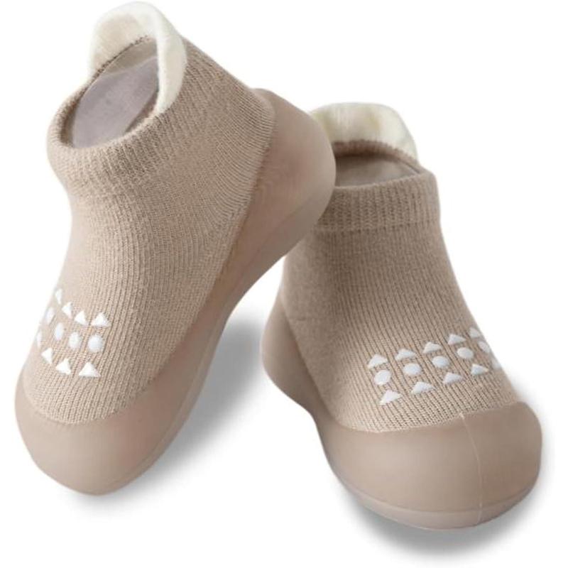 Baby Sock Shoes Toddler Walking Shoes Infant Non-Slip Slippers Soft Rubber Sole Sneakers for Baby Boys Girls