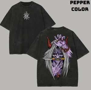 Demon Naruto Vintage Graphic Tees Naruto Shirts Anime Merch Anime Clothing Unisex Manga Anime T-Shirt Gifts For All Top Streetwear Menswear Womenswear Tshirt Pepper Color Crewneck Short Sleeve 100% US Cotton