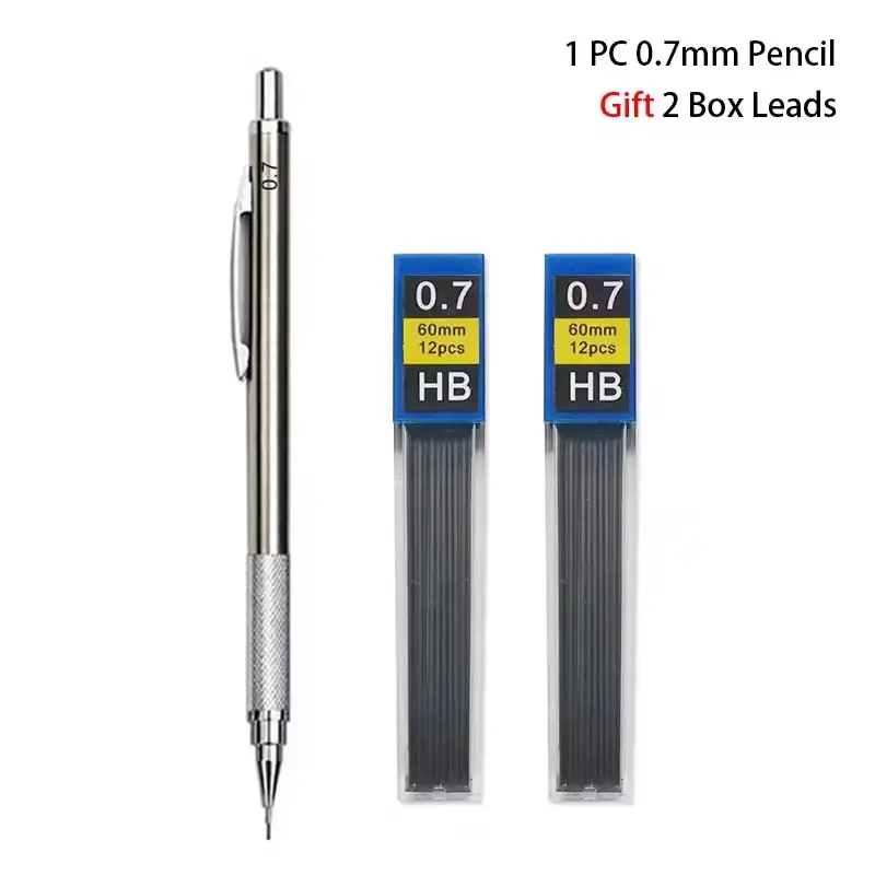 Mechanical Pencil & Pencil Lead Set, Art Sketching Drawing Automatic Pencil & Pencil Lead Set, Office Writing Stationery Supplies, Writing Tools, Creative Stationery, Art Drafting Pencils