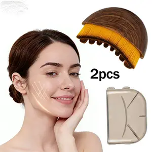 Two lymphatic contour facial brushes are specially designed for sculpting and shaping the jawline. The dry brush massage promotes lymphatic drainage and easily relieves facial fatigue.