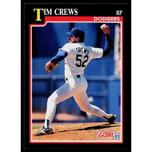 Tim Crews 1991 Score #302 Los Angeles Dodgers
