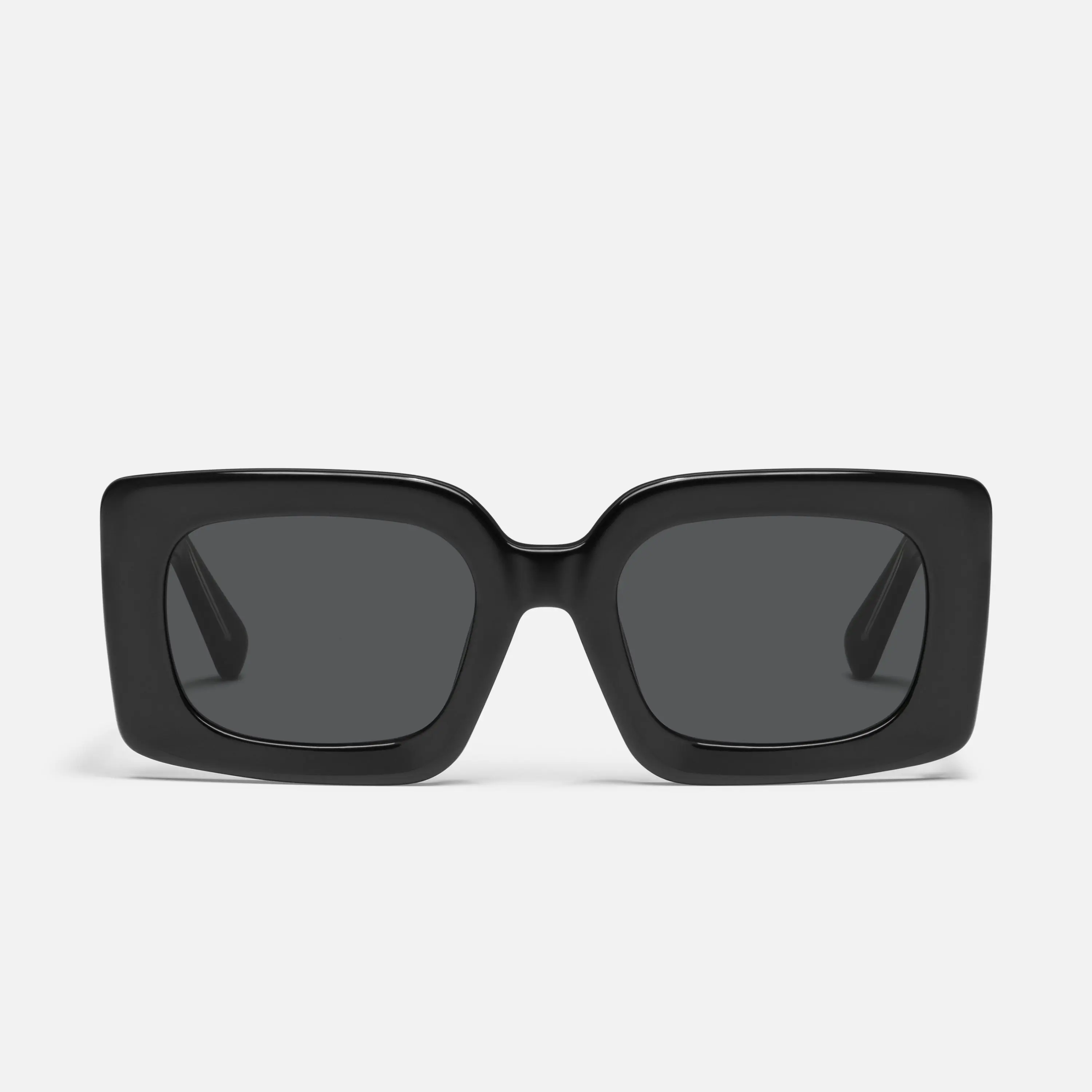 QUAY - TALK SHOW Sunglasses Square Shape Beveled Frame Exposed Inner Core Detail Universal Nose Pads