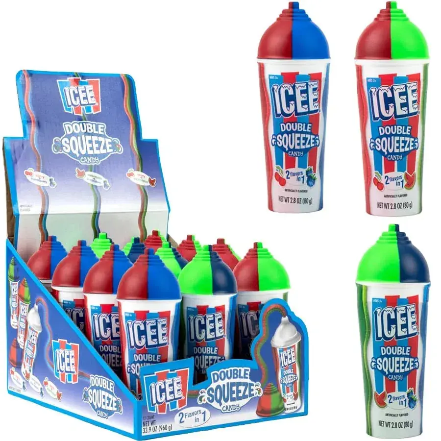 ICEE Double Squeeze Candy Gel: 12-Piece Display