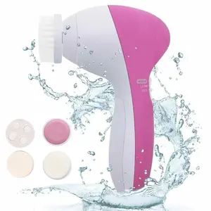 Waterproof Facial Cleansing Brush with 5 Exfoliating Brush Heads, Electric Face Scrubber Cleanser Brush by  - Face Brush for Gentle Exfoliation and Deep Scrubbing Gift for Women & Men,Skincare Tools