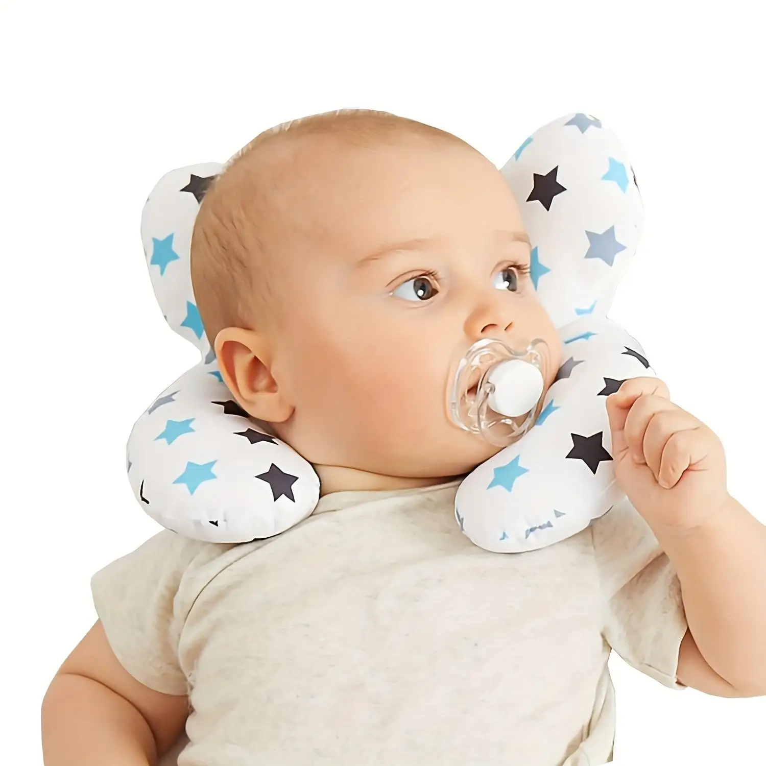 Cartoon Pattern U-shaped Baby Neck Pillow, 1 Count Car Seat Neck Pillow, Travel Essentials for Infant & Toddler, Ideal Gift for Birthday & Holiday