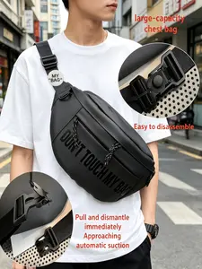 Unisex Chest Bag, Fashion Waist Pack, Large Capacity Crossbody Bag, Adjustable Strap, Travel, Sports, Running, Casual Bag