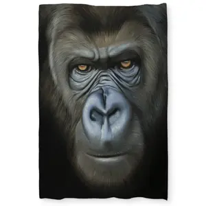360 stand Twin XL Microfiber Printed Duvet Cover - Gorilla Face African Black Design, Artistic Look, Machine Washable Bedroom Bedding, House Decor Textile Accessory for Twin Size Beds, Room Decor