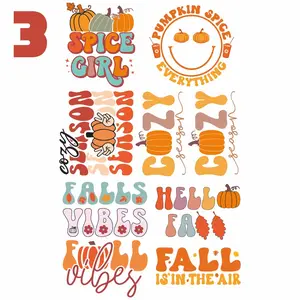 Fall 3 22x36 Premade DTF Gang Sheet for Fall Season