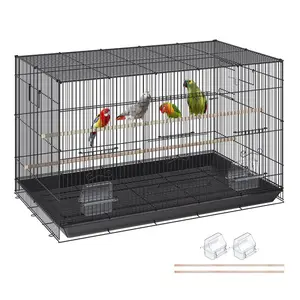 VEVOR 30 inch Bird Cage, Metal Large Parakeet Cages for Cockatiels Small Parrot Budgies Lovebirds Canaries, Pet Bird Cage with Rolling Stand and TrayVEVOR Super Brand Day