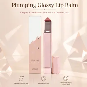 Korean Tinted Lip Balm MLBB – Sheer Pink Brown Hydrating Lip Gloss Balm Plumping Moisturizing Everyday Lip Tint K-Beauty