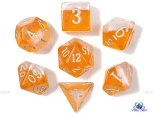 Honey Wine | Translucent Yellow Orange Mead Beer Inspired | Resin Dice (7)