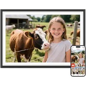 Frameo 10.1" Digital Picture Frame,  WiFi Digital Photo Frame with 1280x800  IPS Touch Screen 32GB Storage Auto-Rotate Wall Mounted, Share Photos/Videos from Phone Anywhere(Black&White)