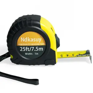 Tape Measure 25 Ft, Manual-Locking, Metric/Imperial, Sturdy Carbon Steel, Anti Crack ABS Casing, Half Wrapped Cushion PVC Cover, Large Easy Read Numbers, for DIY, Construction & Woodworking