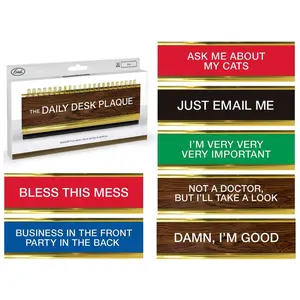 Daily Desk Plaque - 50 phrases