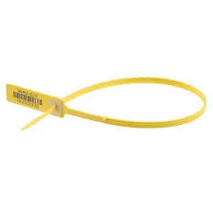 Plastic Pull Up Seals 400mm Adjustable Yellow – 100 Pack Tamper Evident Security Seals