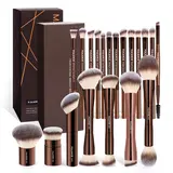 MAANGE Women's 23pcs Makeup Brushes Set with 2pcs Powder Puffs & Brown Velvet Bag - All Blending/Eyeshadow Brushes, Daily Gift Set for Powder, Liquid, Cream Cosmetics & Concealer (as picture) (#BlackFriday#GiftIdeas#Friendsgiving),familyfun