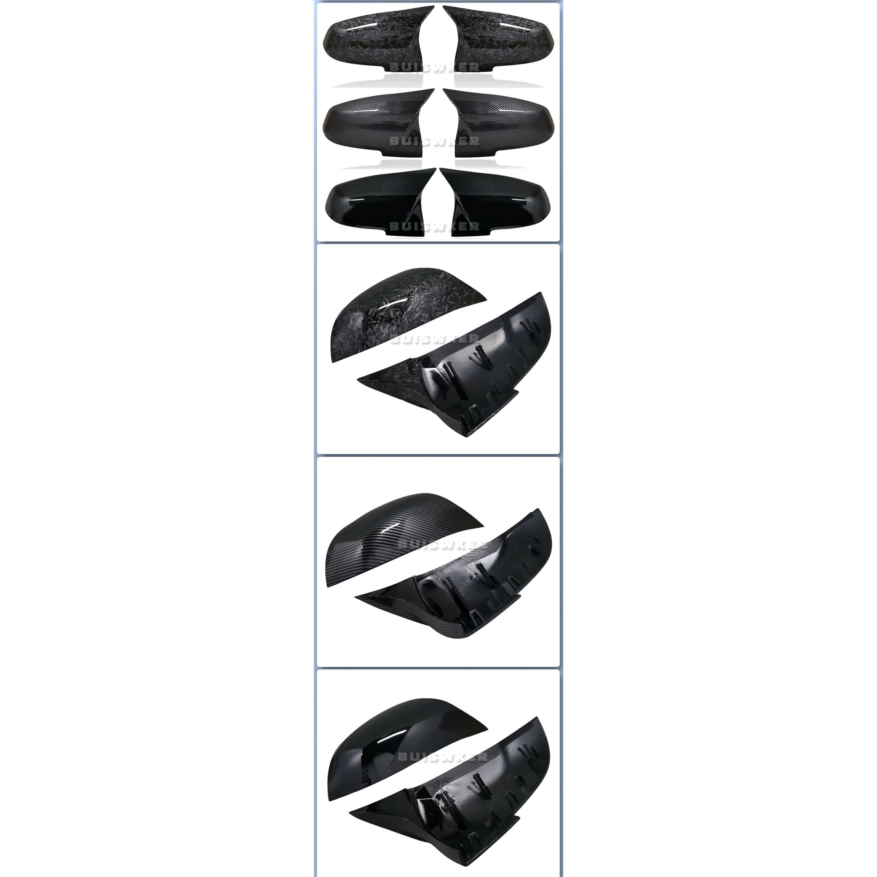 Sensefull 2 pieces Rearview Mirror Cover Cap Carbon Black for BMW Series 1 2 3 4 X M 220i 328i 420i F20 F21 F22 F23 F30 F32 F33 F36 X1