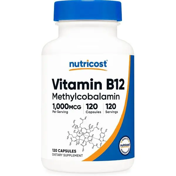 Vitamin B12 (Methylcobalamin) 1000mcg, 120 Capsules, Gluten Free
