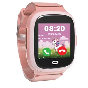 Emojikidz Kids Smartwatch with SIM Card for Ages 4-12 - GPS Tracking, SOS Alarm, 2-Way Calls, Camera, 4G Technology, Red - Audio, Button