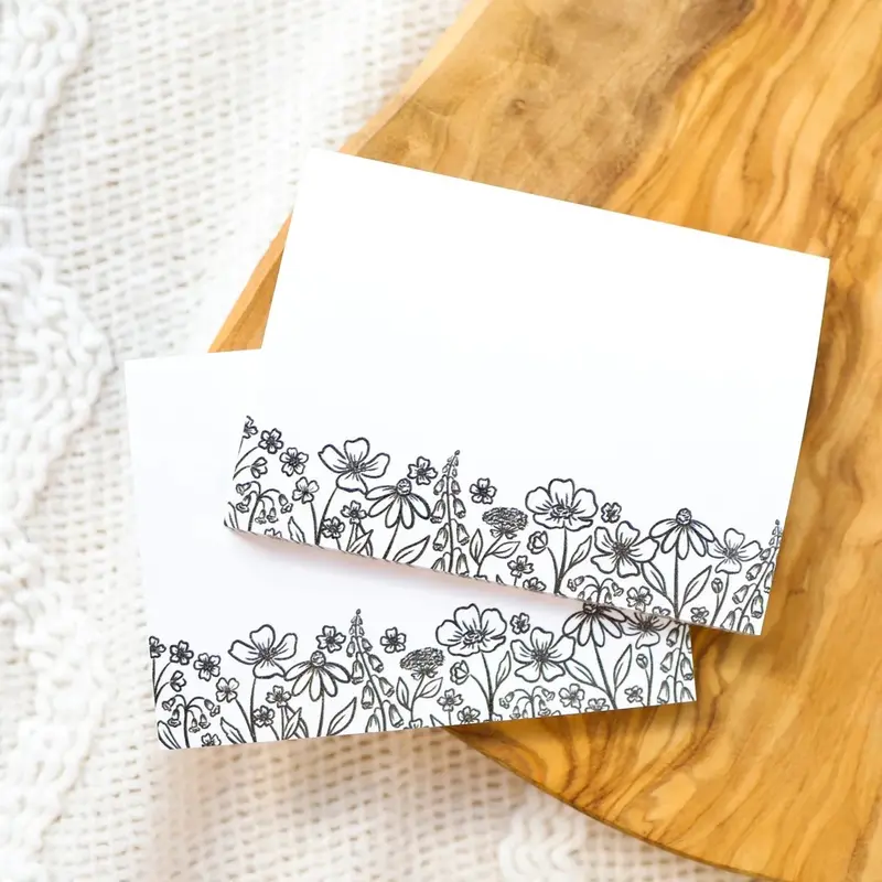 Elyse Breanne Design Floral Full Color Printing Sticky Notes - 4x3 inches 60lb, 50 Sheets, Adhesive Backing Convenient Size Multi-Color Office Stationery for Office, Home Use