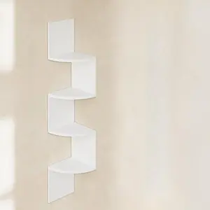 4 - tier corner floor storage rack for living room and bedroom corners, multi - layer narrow space storage rack, household living room and balcony corner storage rack, simple floor - standing multi - layer clutter organizer