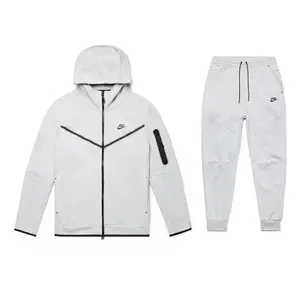 Nike Sportswear Tech Fleece Full Zip Hoodie & Joggers Set Grey