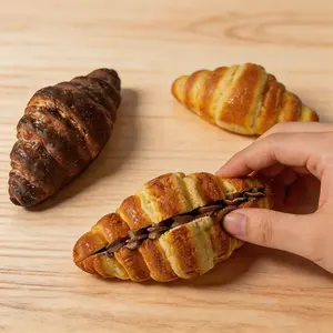 PU Croissant Squishy Toy Slow Rise Stress Relief Fidget ASMR Kawaii Viral TikTok Desk Decor Gift Home Office School Kids Adults