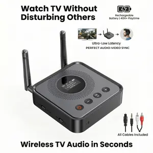 Watch TV at Night Without Waking Anyone | No Audio Delay, Connect 2 Headphones, Bluetooth Adapter for TV (AUX/Optical) tiktokshopspringglowup summervibes