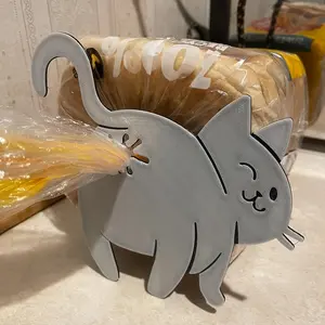 Cat Butt Bread Clip - 3D Printed Fun Kitchen Gadget, Plastic Bag Holder, Cute Animal Storage Accessory, Creative Home Decor Gift, Lightweight Design, A Must-Have for Pet Lovers