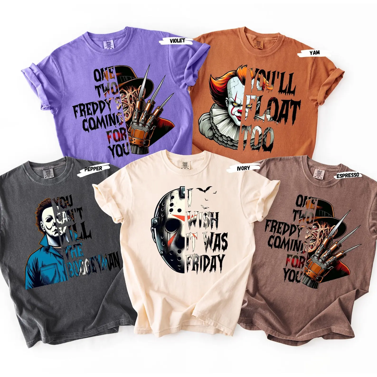 Comfort Colors Horror Movie Character Shirt - Spooky Halloween Costume