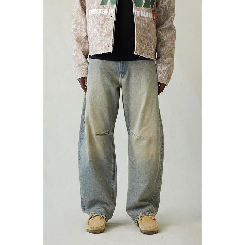 Pacsun Men's Mason Baggy Barrel Jeans Medium Indigo Tinted