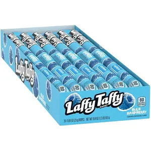 Laffy Taffy Rope Blue Raspberry 3/99C 0.81 ounces 24 Count Sugar Candy Pre-Price Misc Ideal for Parties and Snacking