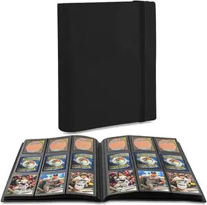 Trading Card Binder Holder, 9-Pocket Sports Card Collector Binder Album for TCG, MTG, Yugioh, Photo Card, Football, Basketball, Hockey and Baseball Cards - 20 Pages, 360 Card Capacity - Black CTPOKO