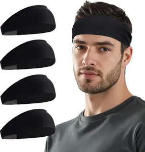 Sukeen Cooling Sports Headbands for Men: Instant Cooling Moisture Wicking Sweatbands Non-Slip Elastic Mens Headband Gym