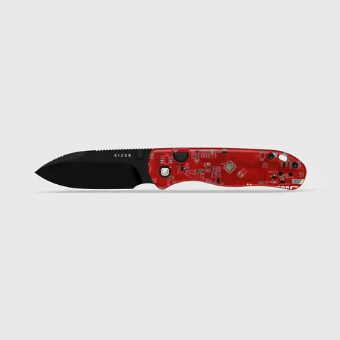 KIZER EDC PCB Series Resin & PCB Handle, High Quanlity Steel, Outdoor Camping Knives, Chef Knives, EDC Collection