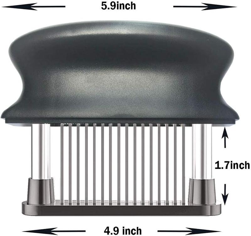 Meat Tenderizer with 48 Stainless Steel Ultra Sharp Needle Blades Heavy Duty Cooking machine for Tenderizing Beef, Turkey, Chicken, Steak, Pork, Fish