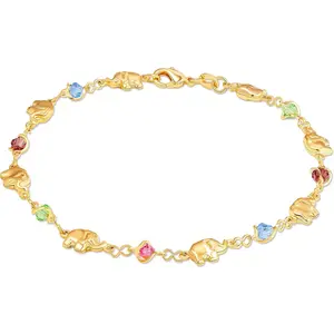 18K Gold Plated Elephant Anklet For Women - Made In Brazil