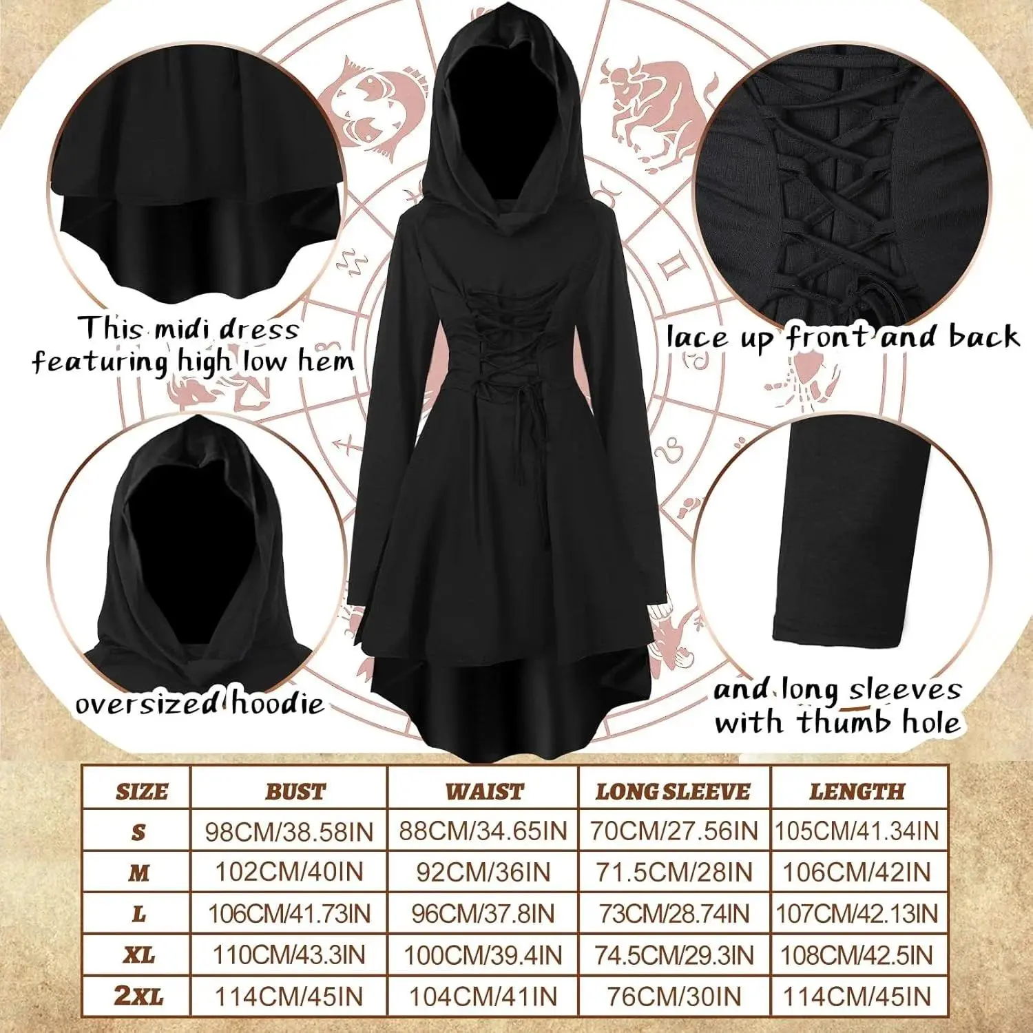Women's 5-Piece Halloween Carnival Masquerade Costumes Set - Stage Performance, LARP Clothes, Women's Clothes & Accessories