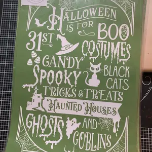 Halloween Subway Art Decoration Durable diy Halloween Decor reusable silkscreen stencil