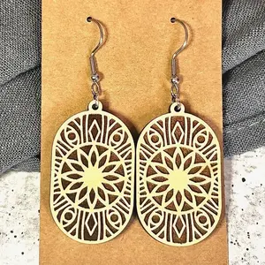 Handmade Wooden Boho Earrings - Unique Design with Natural Wood Elements - Perfect for Any Occasion