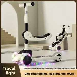 Children Scooter 2-8 Years Old 3 in 1 Ride On Scooter with Adjustable Handle for Kids Boys Girls Best Gift Outdoor Activity