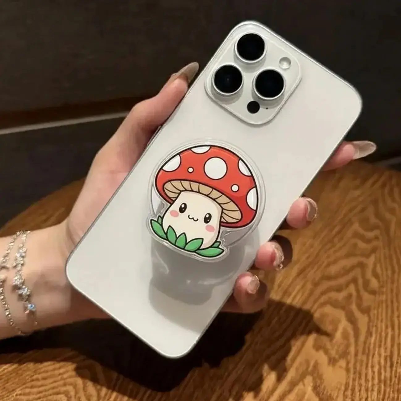 Cute Mushroom MagSafe Phone Grip – Magnetic Phone Holder – Cottagecore Kawaii Gift