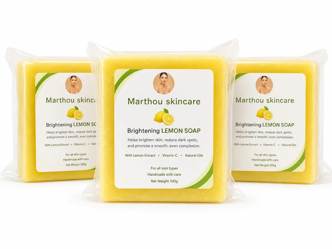 Marthou Skincare Brightening Lemon Brighten Soap - 3 Pack