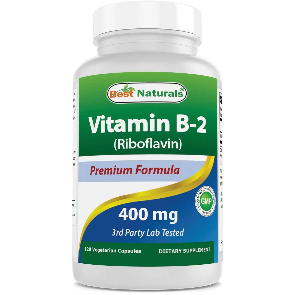 Best Naturals Vitamin B2 400 mg 120 Vegetarian Capsules