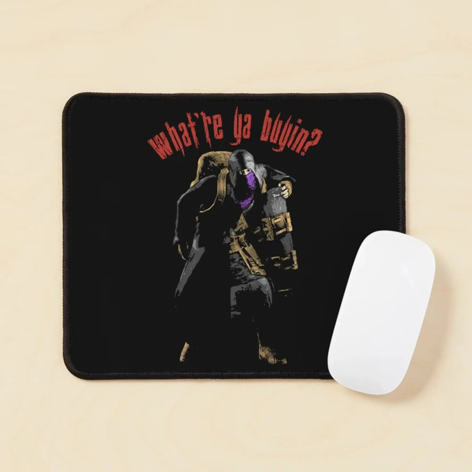 Resident Evil 4 Merchant Mouse Pad, Minimalist Aesthetic Desk Mat, Non-Slip Base, Gamer Decor