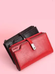 New Women's Solid Color Long Wallet with Trendy Zipper Closure, Stylish Wallet Versatile High-Quality Casual Durable Fashion Wallet for Everyday Use