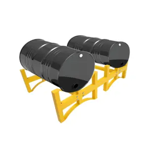 Heavy Duty Oil Drums Rack Stackable 55 Gallons 1600Lbs,Oil Barrel Rack Customizable,Stationary,Steel for 2 Oil Drums Organiser magnetic  cabinet